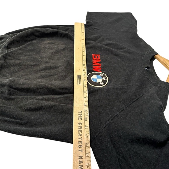 Vintage BMW Black Sweatshirt Made In USA Mens Size XL Distressed 80’s Logo - Picture 6 of 10